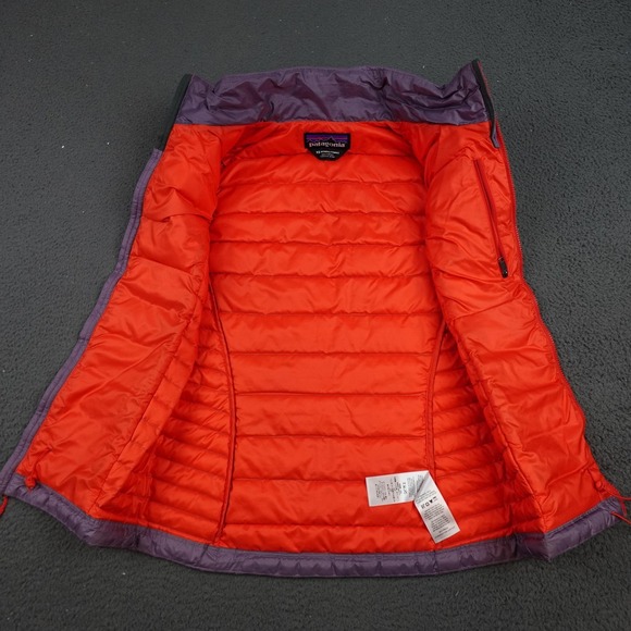 Patagonia Down Sweater Vest Womens XS Purple Quilted Down Puffer Zip Insulated - Picture 3 of 10